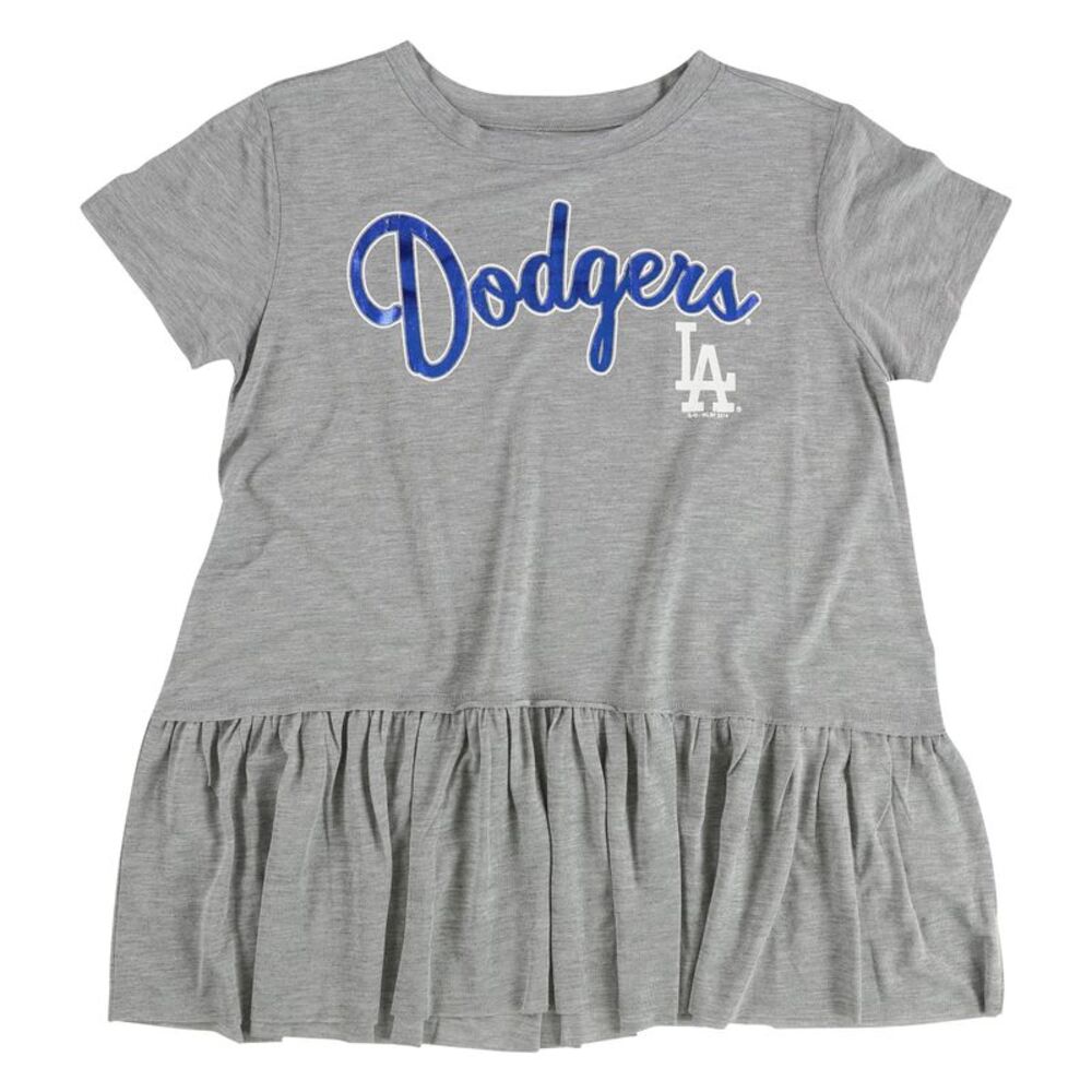 Touch Womens LA Dodgers Ruffled Blouse, NWT
